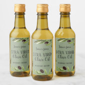 Extra Virgin Olijfolie Fles Modern Product Label Wijn Etiket (Flessen)