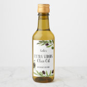 Extra Virgin Olijfolie Fles Modern Product Label Wijn Etiket (Voorkant)
