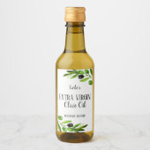 Extra Virgin Olijfolie Fles Modern Product Label Wijn Etiket (Voorkant)