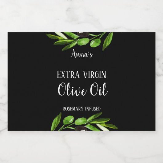 Extra Virgin Olijfolie Fles Rustiek Product Label Likeurfles Etiket (Enkel label)