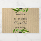 Extra Virgin Olijfolie Huwelijksgunst Flessenetike Likeurfles Etiket (Enkel label)