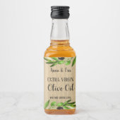 Extra Virgin Olijfolie Huwelijksgunst Flessenetike Likeurfles Etiket (Voorkant)