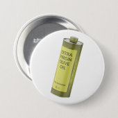 Extra virgin olive oil in a round tin bottle ronde button 7,6 cm (Voorkant /achterkant)