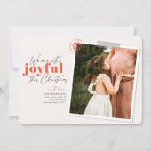 Extra vreugde Koraalzwangerschap Aankondiging Foto (Voorkant)