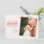 Extra vreugde Koraalzwangerschap Aankondiging Foto (Staand voorkant)