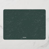 Extra vreugdevolle groene zwangerschapsuitkondigin folie feestdagenkaart (Achterkant)