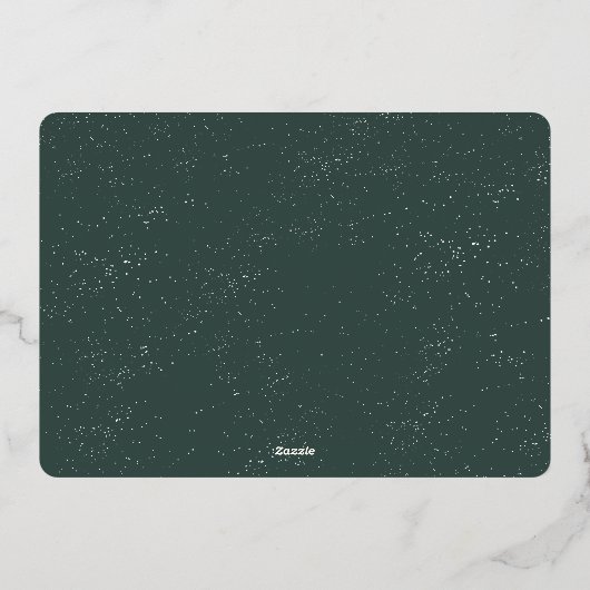 Extra vreugdevolle groene zwangerschapsuitkondigin folie feestdagenkaart (Achterkant)