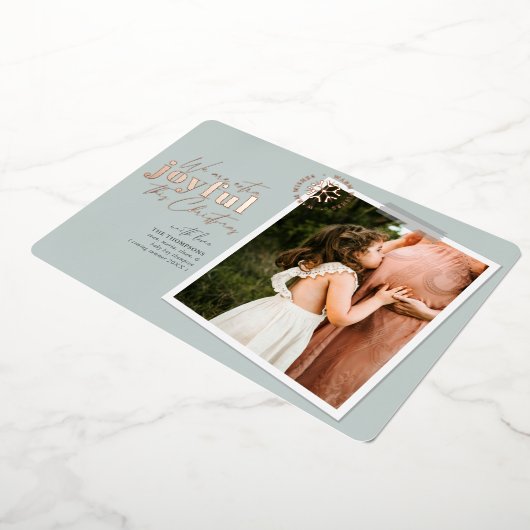 Extra vreugdevolle groene zwangerschapsuitkondigin folie feestdagenkaart (Gedraaid)