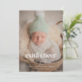 Extra vrolijke kerstgeboorte aankondiging (Staand voorkant)