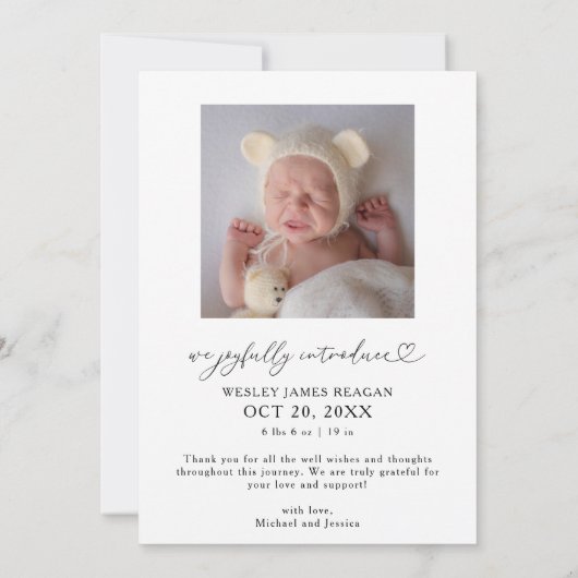 Extra vrolijke kerstgeboorte aankondiging (Achterkant)