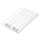 Extra-Wide Rule Groot-Staf Kinder Piano Music Pape Notitieblok (Schuin)