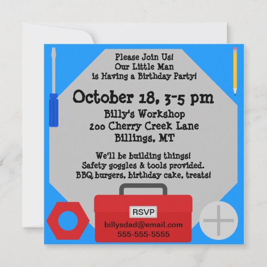 Extra Workshop Uitnodiging feestdag (Achterkant)