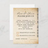 Extra zondagbrunch-huwelijks- RSVP-kaarten Kaart (Voorkant / Achterkant)