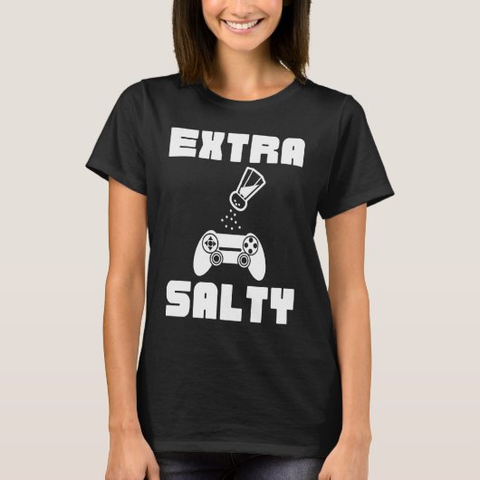 Extra zout gamer zout t-shirt (Voorkant)