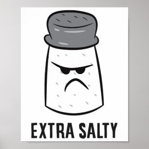 Extra Zout Grappige Zoute Gamer Poster