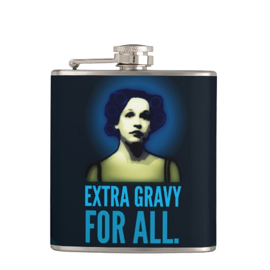 Extra zwaard voor iedereen.  Maatkolf. Heupfles (Voorkant)