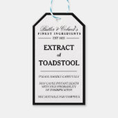Extract van Paddenstoel Halloween apotheker label Cadeaulabel (Voorkant)