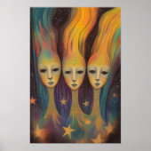Extragalactische energiewezens Lichtentiteiten Ste Poster (Voorkant)