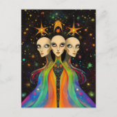 Extragalactische ster Trinity Kosmische Lichtwezen Briefkaart (Voorkant)
