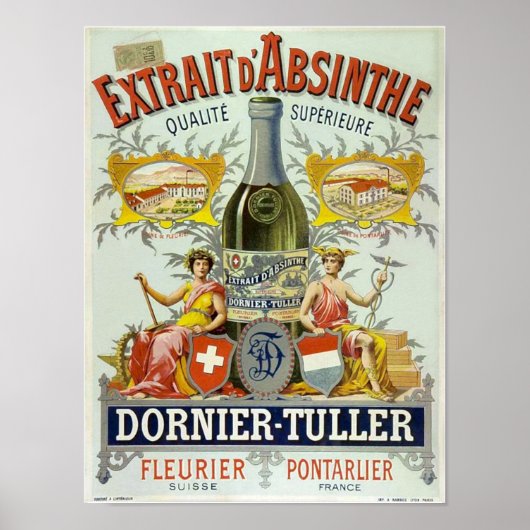 Extrait d'Absinthe Poster Fine Art (Voorkant)