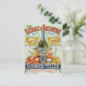 Extrait d'Absinthe Poster Fine Art Briefkaart (Staand voorkant)