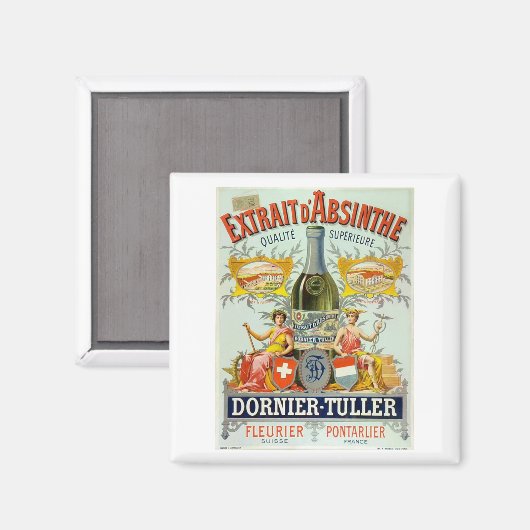 Extrait d'Absinthe Poster Fine Art Magneet (Voorkant / Achterkant)