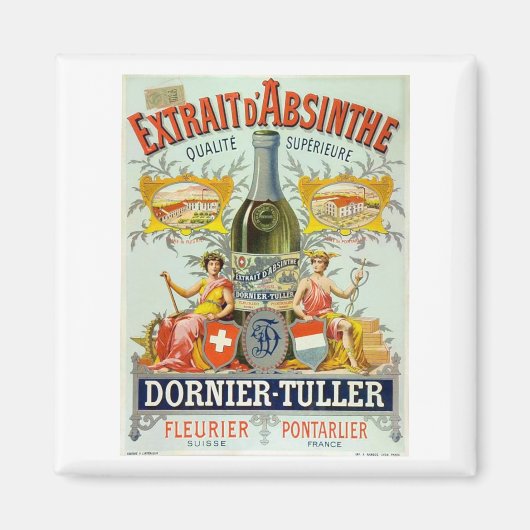 Extrait d'Absinthe Poster Fine Art Magneet (Voorkant)