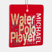 Extraordinaire adapter voor waterpoolospeler keramisch ornament (Rechts)