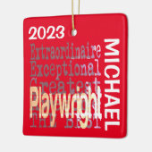 Extraordinaire afspeelapparaat keramisch ornament (Links)