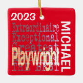 Extraordinaire afspeelapparaat keramisch ornament (Voorkant)