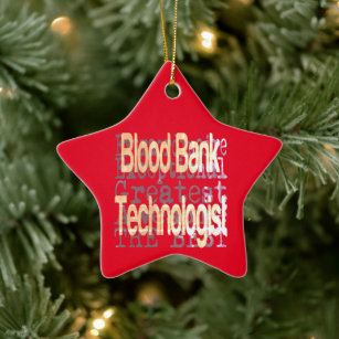 Extraordinaire bank voor bloedbanktechnologie keramisch ornament