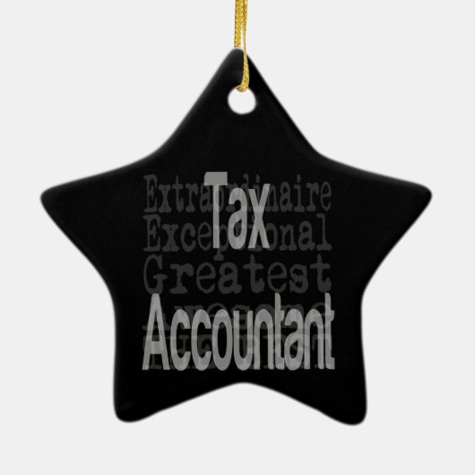 Extraordinaire belastingaangifte keramisch ornament (Achterkant)