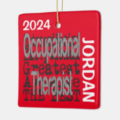Extraordinaire beroepsethandelaar keramisch ornament (Links)