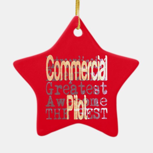 Extraordinaire beroepsvlieger keramisch ornament (Achterkant)