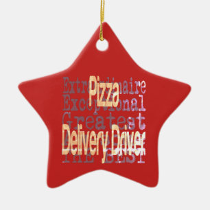 Extraordinaire chauffeur bij levering Pizza Keramisch Ornament