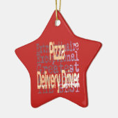 Extraordinaire chauffeur bij levering Pizza Keramisch Ornament (Links)