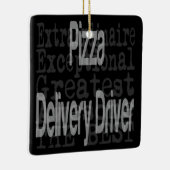 Extraordinaire chauffeur bij levering Pizza Keramisch Ornament (Rechts)