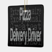 Extraordinaire chauffeur bij levering Pizza Keramisch Ornament (Links)