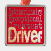Extraordinaire chauffeur metalen ornament (Voorkant)