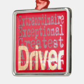 Extraordinaire chauffeur metalen ornament (Links)