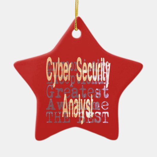 Extraordinaire cyberbeveiligingsanalist keramisch ornament (Voorkant)