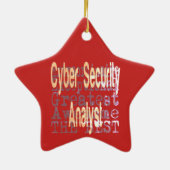 Extraordinaire cyberbeveiligingsanalist keramisch ornament (Achterkant)