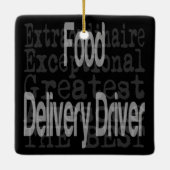 Extraordinaire driver voor voedsellevering keramisch ornament (Achterkant)