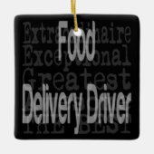 Extraordinaire driver voor voedsellevering keramisch ornament (Voorkant)