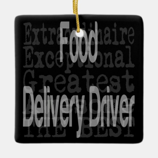 Extraordinaire driver voor voedsellevering keramisch ornament (Voorkant)