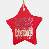 Extraordinaire epidemioloog keramisch ornament (Links)
