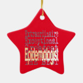 Extraordinaire epidemioloog keramisch ornament (Achterkant)