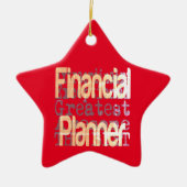 Extraordinaire financiële planner keramisch ornament (Voorkant)