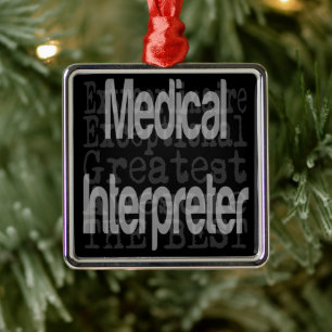 Extraordinaire geneeskundige tolk metalen ornament