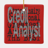 Extraordinaire kredietanalist keramisch ornament (Achterkant)